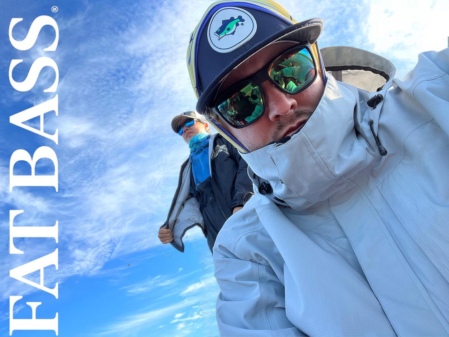 Bassmaster angler Take Ito wearing Fat Bass Boat hat