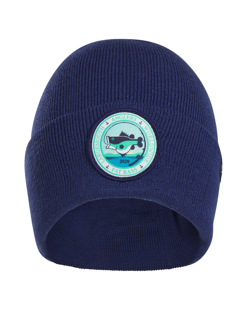 FAT BASS "LARGEMOUTH ANGLERS WORLDWIDE" Beanie - Navy - Fat Bass