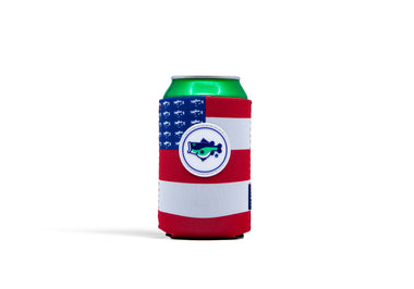 Fat Bass USA Flag Beer Koozie